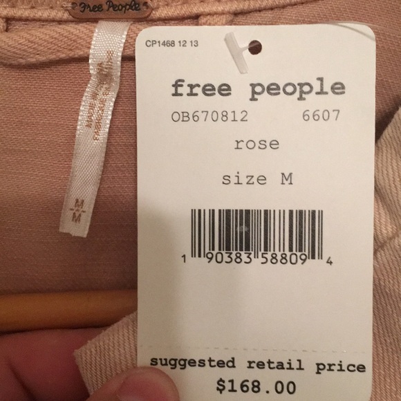 Free People Denim Lace Up Moto Jacket M NWT - Picture 8 of 8